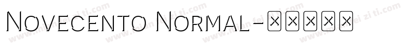 Novecento Normal字体转换